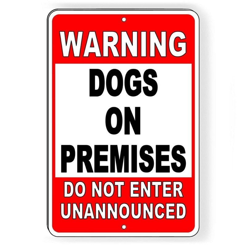 Warning Dogs On Premises Do Not Enter Unannounced Sign Decal Beware Of Dog BD23