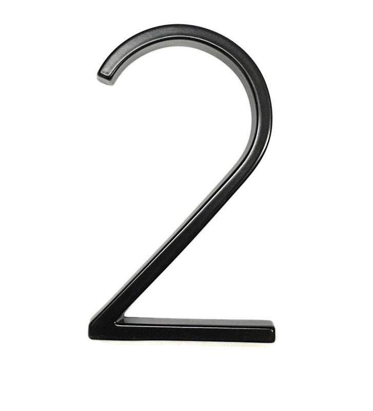 5 Inch Black Metal Numbers For House Address Outside Modern Floating Screw On gallery