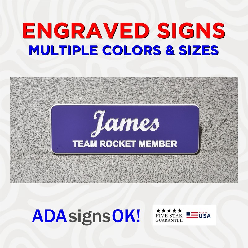 ENGRAVED SIGNS! Custom Name Plates, Plastic Labels, Office Door & Desk Plaques gallery