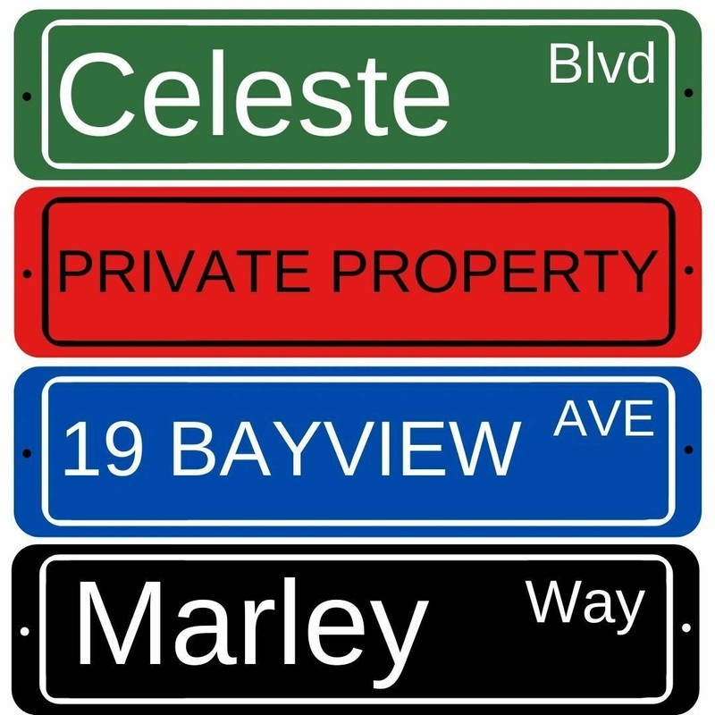 Custom Personalized Aluminum Street Sign Outdoor Indoor Great Gift for Everyone