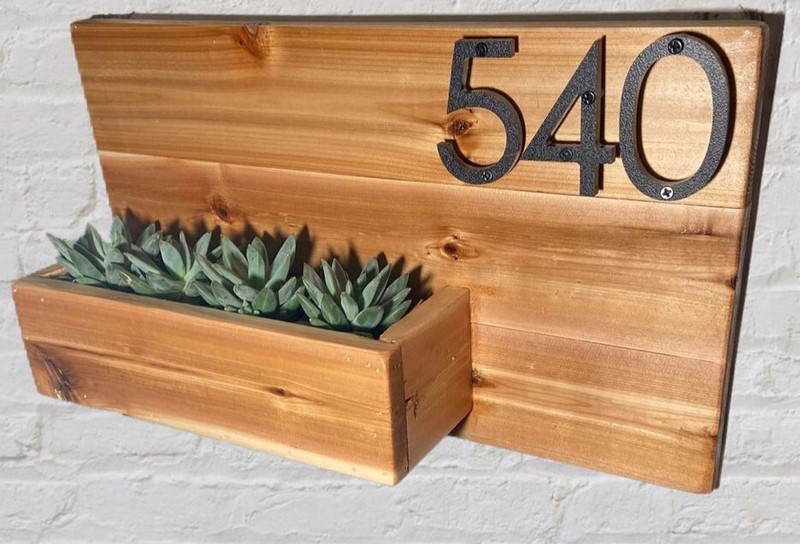 4 inch Modern House Address Numbers Letters, color choices gallery