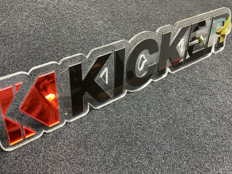18” Kicker Car Audio 3D Acrylic Sign Emblem L7 Warhorse Solo gallery