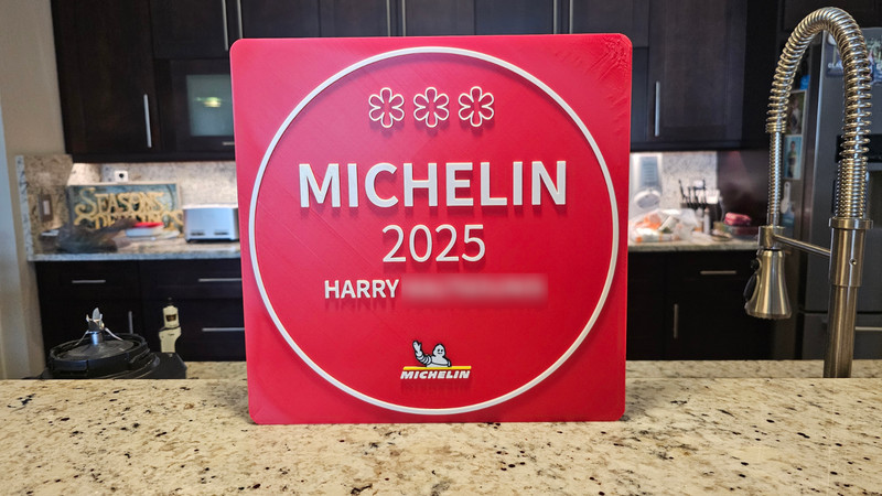 Custom 2-Sided Michelin Star Wall Plaque, Gift For Chef, Cook, Restaurant or MOM gallery