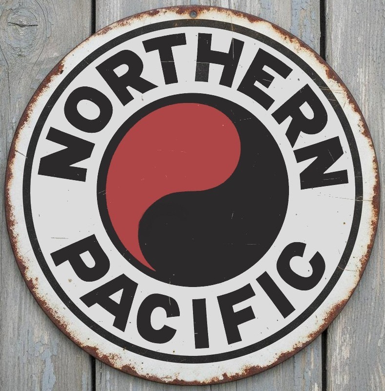 Northern Pacific Railroad 8″ Diameter Novelty Metal Sign Made In USA New!