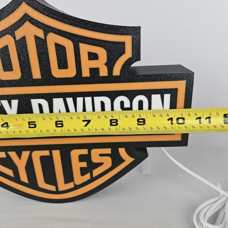 Harley Davidson Wall Sign Night Light - LED USB Powered Lightbox Mancave Sign gallery