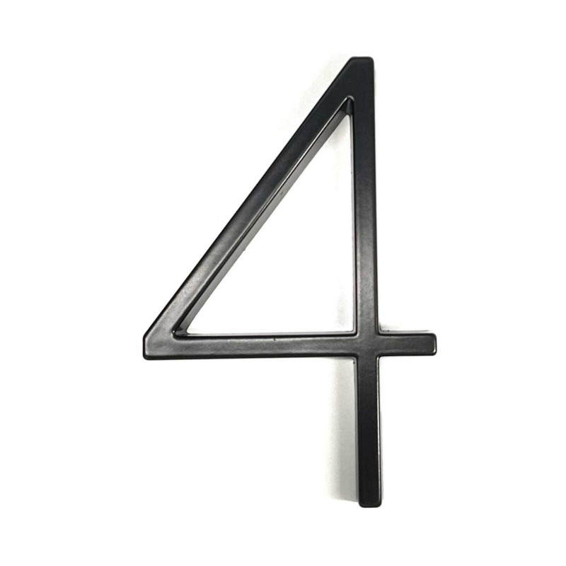 5 Inch Black Metal Numbers For House Address Outside Modern Floating Screw On gallery