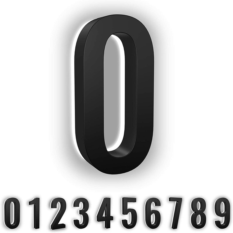 5" ABS-Polymer Backlit LED 5000K Illuminated Address Numbers, Modern Look Number