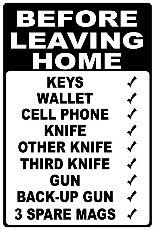Before Leaving Home Funny 8″ x 12″ Aluminum Metal Sign