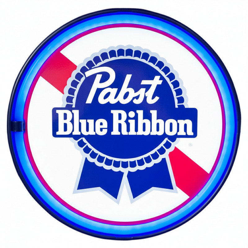 Pabst Blue Ribbon 12" LED Neon-Style Rope Light Sign Man Cave Bar Wall Decor gallery