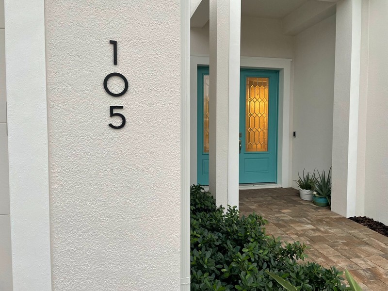 4 inch Contemporary House Numbers or Letters; color choices gallery