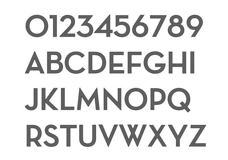 4 inch Contemporary House Numbers or Letters; color choices gallery