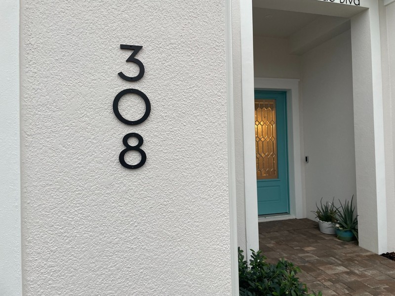 4 inch Contemporary House Numbers or Letters; color choices gallery