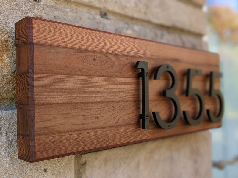4 inch Modern House Address Numbers Letters, color choices gallery