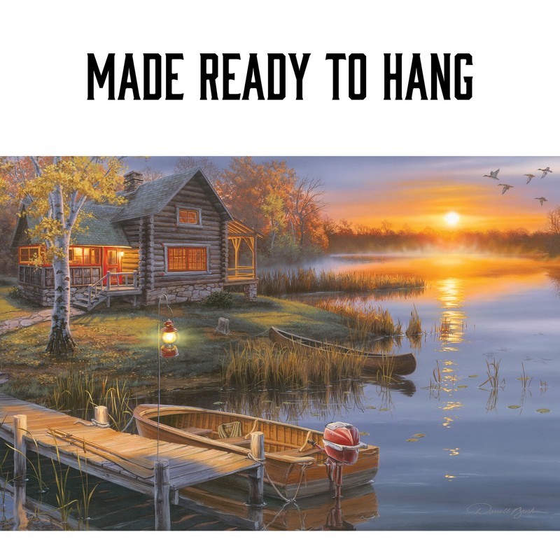 Rivers Edge Products LED Canvas Wall Art, 24" x 16", Fiber Optic Light Up Wall gallery