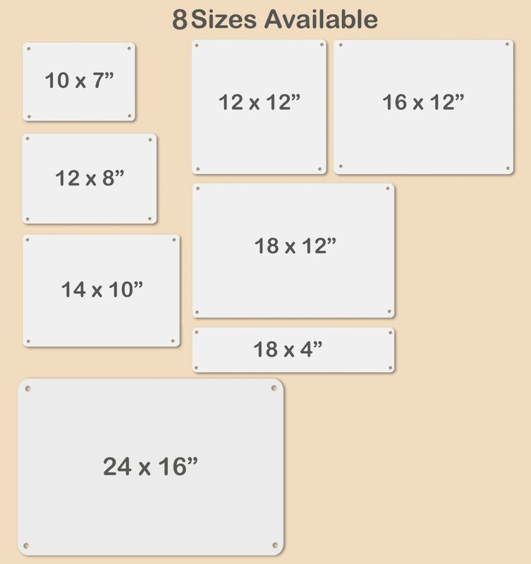 Personalized Custom Aluminum Signs, 12x8", for Outdoor, Indoor, Office, Airbnb gallery